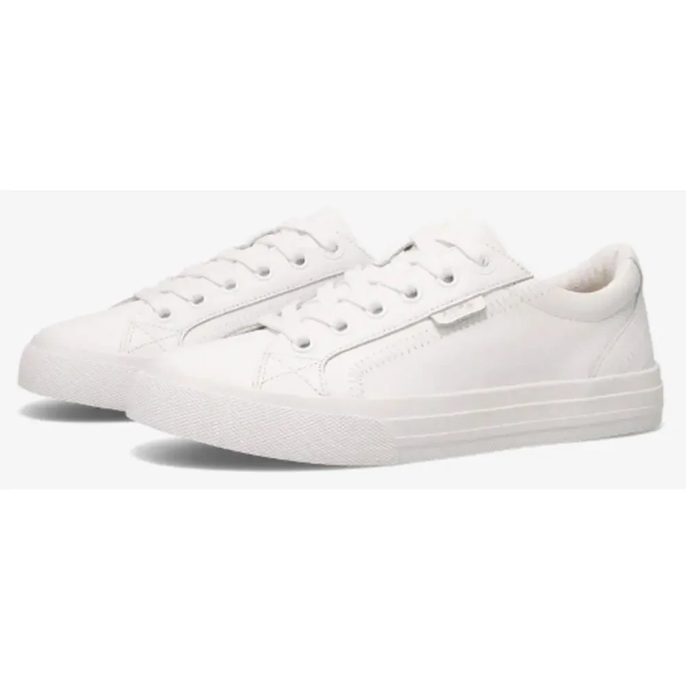 Taos Women's White Leather Plim Soul Lux Athletic Sneakers Size 10.5 M